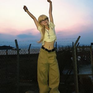 Vintage American Style Curved Blade Wide-Leg Pants for Men and Women - Loose Casual Straight-Leg Trousers