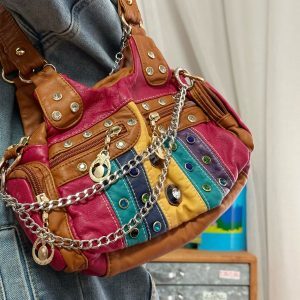 Vintage Casual Shoulder Crossbody Handbag for Women - Versatile Retro Tote Bag Perfect for Autumn and Winter Style