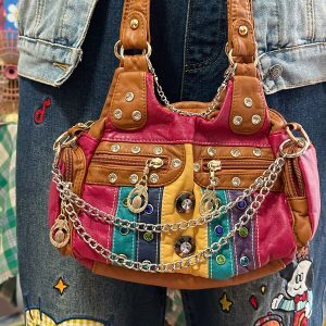 Vintage Casual Shoulder Crossbody Handbag for Women - Versatile Retro Tote Bag Perfect for Autumn and Winter Style