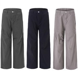Vintage Cleanfit Cargo Pants with Pleats for Men and Women, Loose Casual Long Trousers, Y2K Style, 90s Inspired Fashion