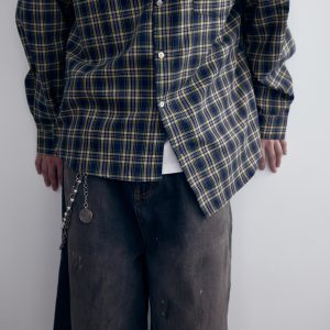 Vintage Distressed Loose Fit Cropped Pants for Men and Women - Casual Straight Leg Jeans in Dirty Wash - Trendy 90s Style