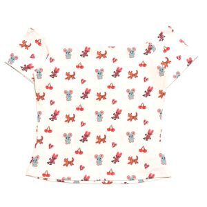 Vintage Floral One-Shoulder T-Shirt – Original Design, Retro Style, Perfect for Y2K Fashion Lovers