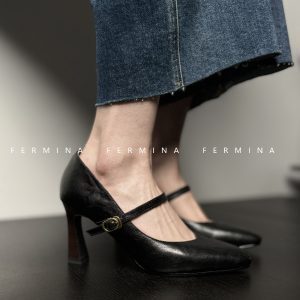 Vintage French High Heel Thin Strap Mary Jane Shoes - Elegant Flats for Spring 2024, Chic Retro Style