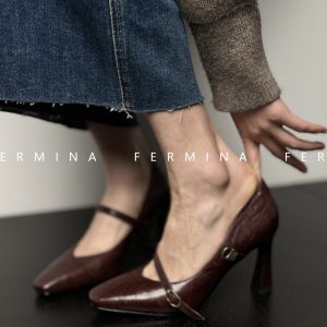 Vintage French High Heel Thin Strap Mary Jane Shoes - Elegant Flats for Spring 2024, Chic Retro Style