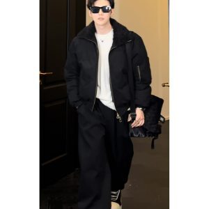 Vintage Fur Collar Cotton Jacket Set with Casual Straight Pants - 2024 Autumn/Winter American Style Fashion