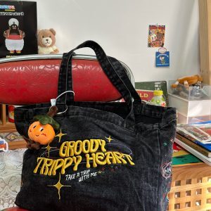 Vintage-Inspired Large Capacity Denim Women's Bag - Retro Commuter Style, Japanese Design, Trendy for Students and Daily Use