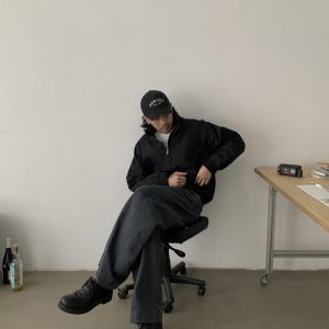 Vintage-Inspired Unisex Harrington Jacket - Windproof, Loose Fit, Cleanfit Coat for Classic American Style