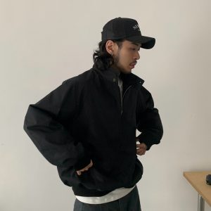 Vintage-Inspired Unisex Harrington Jacket - Windproof, Loose Fit, Cleanfit Coat for Classic American Style