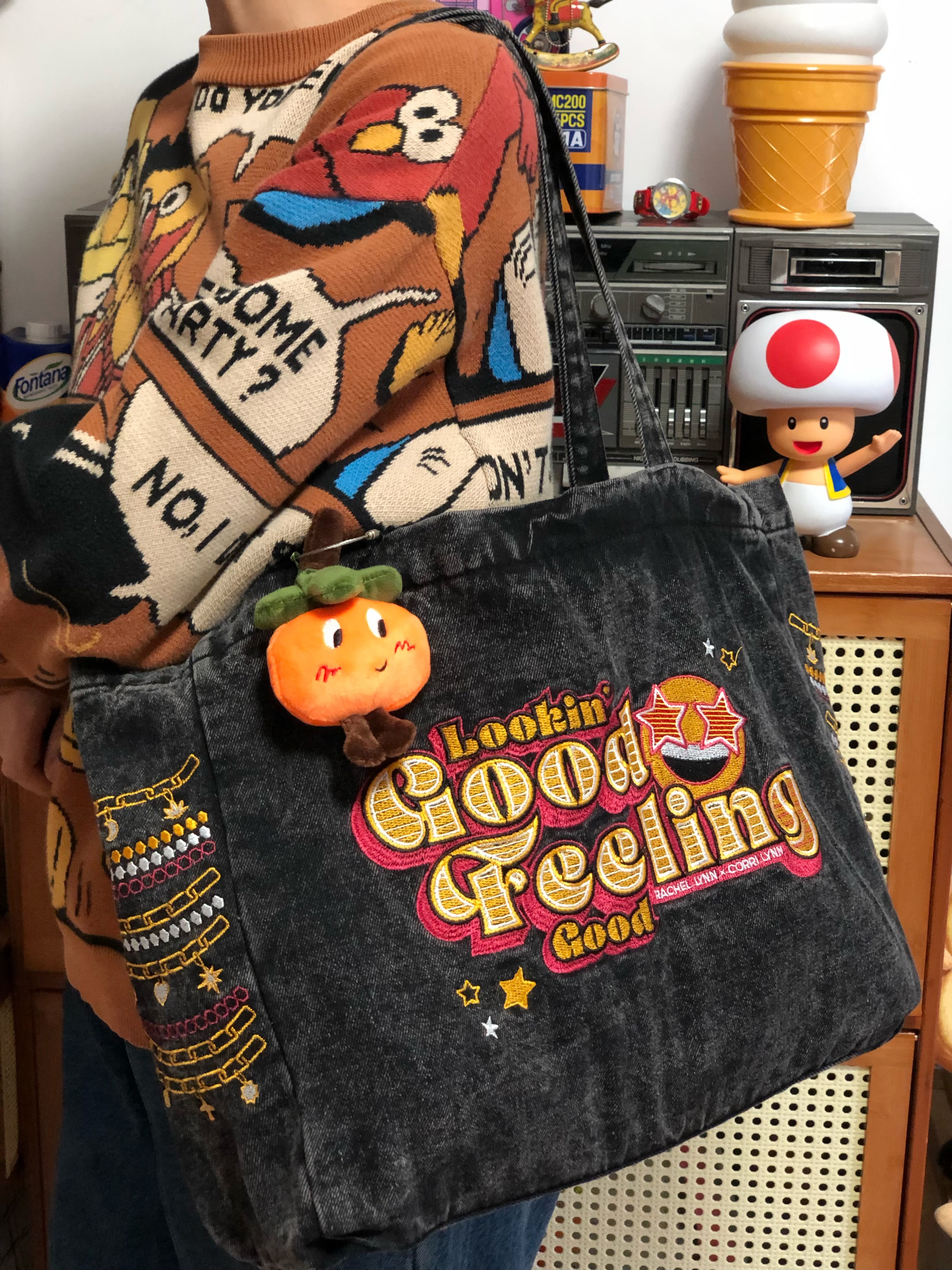 Vintage Korean-Style Denim Shoulder Bag - Retro Large Capacity Commuter Tote for Spring/Summer Students