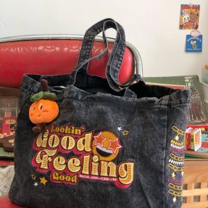 Vintage Korean-Style Denim Shoulder Bag - Retro Large Capacity Commuter Tote for Spring/Summer Students