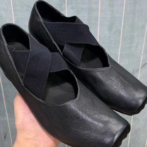 Vintage Lace-Up Women's Ballet Flats - High-Heeled Mary Janes for Outdoor Wear, Stylish and Comfortable Fashion Footwear