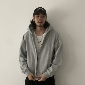 Vintage Oversized Zipper Fleece Hoodie Sweatshirt for Unisex Streetwear - American Style Cleanfit Jacket