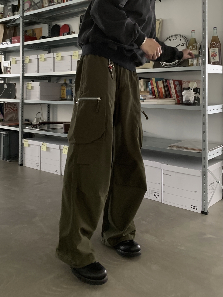 Vintage Washed Loose Straight Work Pants for Men and Women, Oversized Casual Long Pants with Pockets, Trendy American Style