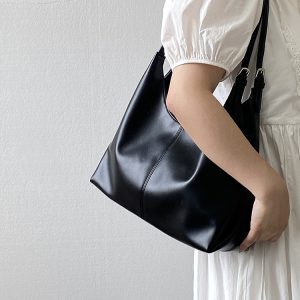 Vintage Women's Professional Commuter Tote Bag - Large Capacity Soft Leather Handheld Shoulder Bag for Everyday Use