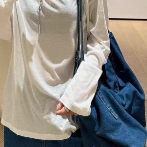 Washed Denim Tote Bag for Women - Versatile Shoulder & Crossbody Style, Large Capacity Commuter Handbag for Everyday Use