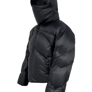 White Duck Down Knight Jacket with Detachable Mask - Stylish Winter Outerwear for Men
