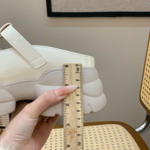 Women's 2025 Summer Baotou Roma Half Slippers - Thick-Soled Platform Flats, Slimming Hollow-Out Design for Petite Height