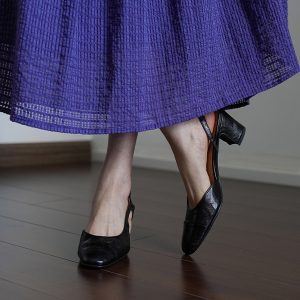 Women's Backless Chunky Heel Sandals, Round Toe Minimalist Design, Spliced Hollow Summer Shoes for Commuting and Work