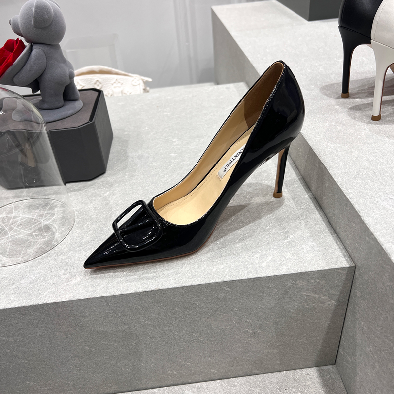 Women's Black High Heels - 2025 Spring Autumn Collection, Thin Heel Work Flats, Stylish and Elegant for Everyday Wear
