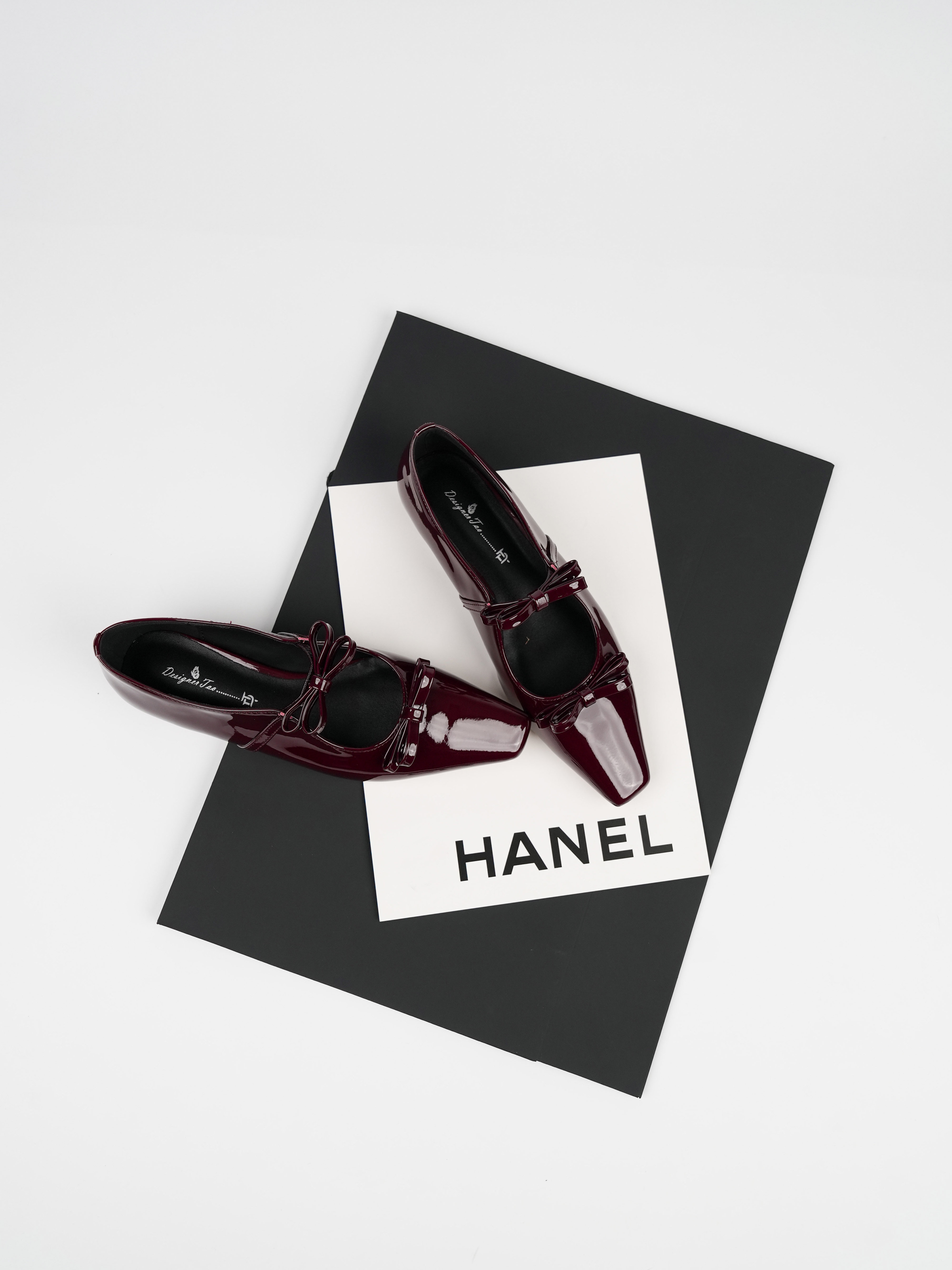 Women's Bow Tie Square Toe Flat Shoes - Elegant Fairy Style with Inner Height Increase - All Season Comfort