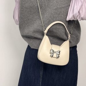 Women's Bowknot Chain Bag - Japanese & Korean Fresh Style Crossbody & Handheld Small Bag for 2025 Fashion Trends