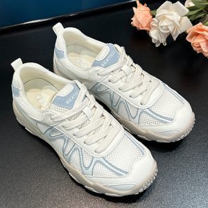 Women's Breathable Mesh Retro Training Shoes – 2025 Summer Outdoor Casual Sneakers with Soft Sole for Comfort