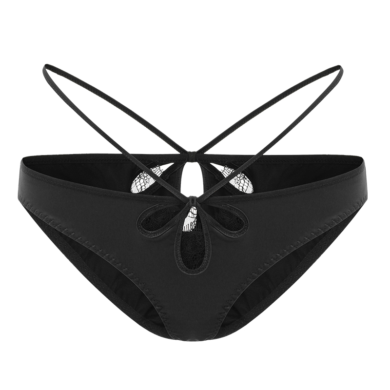 Women's Breathable Thin Seamless Red Ice Silk Thong with Straps - Stylish Lingerie for Year of the Rabbit