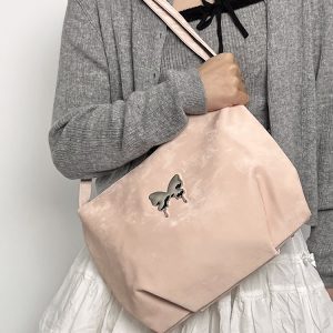 Women's Casual Pink Crossbody Shoulder Bag - Large Capacity for Commuting - Trendy Niche Design 2025