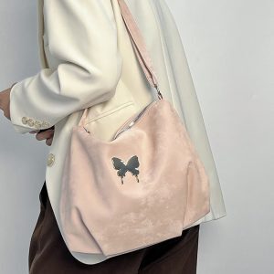 Women's Casual Pink Crossbody Shoulder Bag - Large Capacity for Commuting - Trendy Niche Design 2025