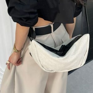Women's Casual Wanderer Bag - Versatile Cotton Linen Crossbody Shoulder Bag for Spring/Summer 2025 Fashion