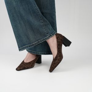 Women's Chunky High Heel Shoes - Elegant White Office Footwear, Shallow Mouth Design, Slimming Style for All Seasons