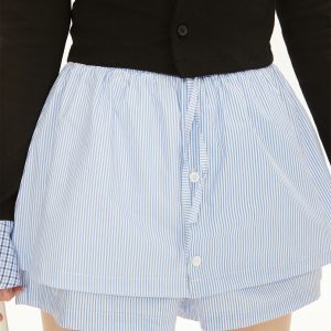 Women's College Style Plaid Splicing Two-Piece Set - Slim Fit Long Sleeve Cardigan and Skirt Pants for Spring & Summer