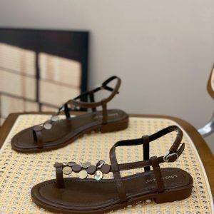 Women's Comfortable Flat Toe-Post Sandals - 2025 Summer Style, Versatile Open-Toe One-Strap Design, Fashionable and Chic