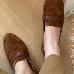 Women's Cowhide Loafers - Genuine Leather Flats with Soft Sole, Comfortable Casual Style for Spring and Summer 2025