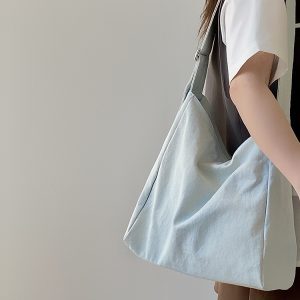 Women’s Denim Tote Bag - Large Capacity Casual Crossbody Shoulder Bag for Spring Summer 2025 - Versatile Everyday Style