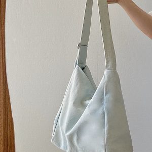 Women’s Denim Tote Bag - Large Capacity Casual Crossbody Shoulder Bag for Spring Summer 2025 - Versatile Everyday Style