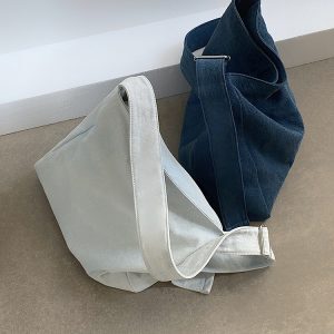 Women’s Denim Tote Bag - Large Capacity Casual Crossbody Shoulder Bag for Spring Summer 2025 - Versatile Everyday Style