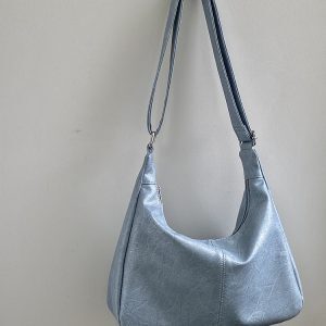 Women's Denim Tote Bag - Versatile Large Capacity Crossbody Shoulder Bag for Everyday Style