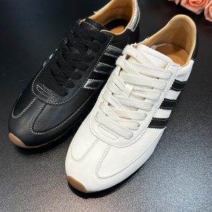 Women's Genuine Leather Low-Top Training Shoes, 2024 Spring Style, Non-Slip Rubber Sole, Fashionable Casual Sports Sneakers