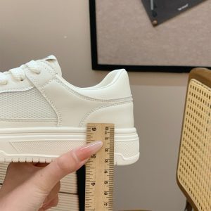 Women's Genuine Leather Mesh Hollow-Out White Casual Shoes - 2025 Summer Minimalist, Breathable, Versatile Footwear for Effortless Style