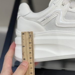Women’s Genuine Leather White Sneakers - Summer 2025 Breathable Hollow Mesh Casual Platform Shoes, Height-Increasing 6cm for Petite Style