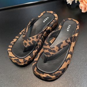 Women's Harbor-Style Thick-Soled Flip-Flops, Summer 2025 Casual Platform Beach Sandals for Outdoor Wear