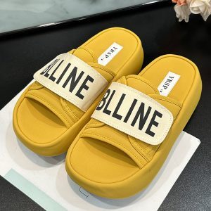 Women’s Height Increasing Slide Sandals - 2025 Summer Thick-Soled Canvas Casual Slippers for Comfort and Style