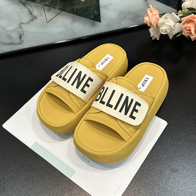 Women’s Height Increasing Slide Sandals - 2025 Summer Thick-Soled Canvas Casual Slippers for Comfort and Style