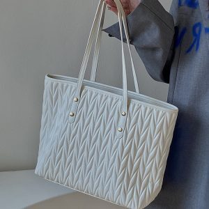 Women's High-End Large Capacity Commuter Tote Bag - Spring/Summer Niche Design Handbag for 2025 Fashion