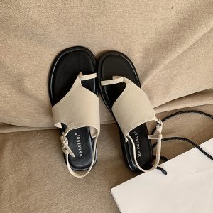 Women's High-End Thong Sandals 2025, Retro Roman Style, Perfect for Skirts, Trendy Summer Footwear