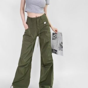 Women's Hip-Hop Summer Quick-Dry Loose Straight Wide-Leg Pants - Retro Casual Style for Comfort and Versatility