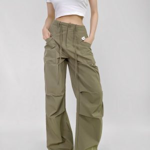 Women's Hip-Hop Summer Quick-Dry Loose Straight Wide-Leg Pants - Retro Casual Style for Comfort and Versatility