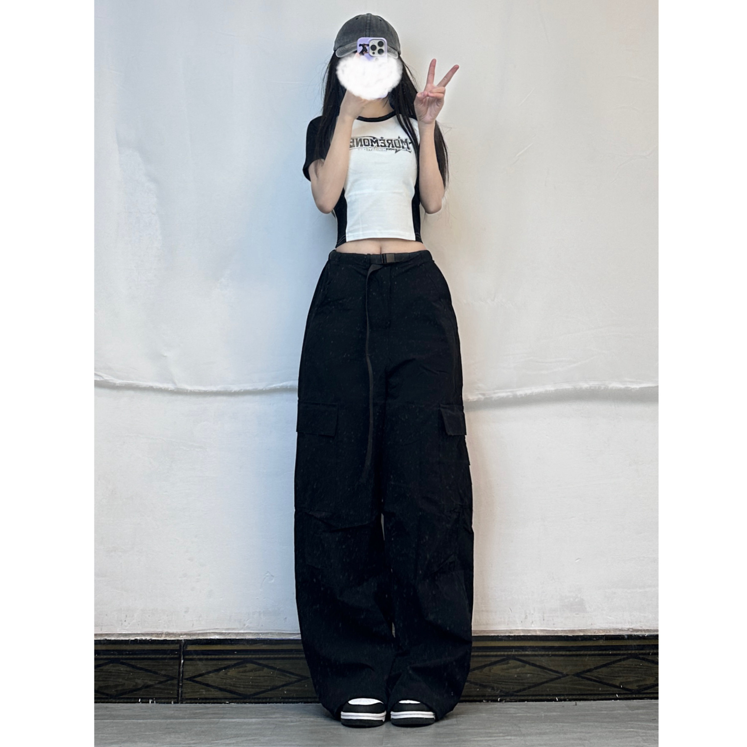Women’s K-Pop Inspired Sweet and Spicy Jazz Dance Crop Top - American Style Letter Short Sleeve T-Shirt