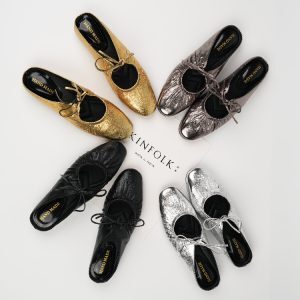 Women's Lace-Up Silver Square Toe Flat Sandals - Summer Outdoor Mules, Simple Half Slippers for Casual Style